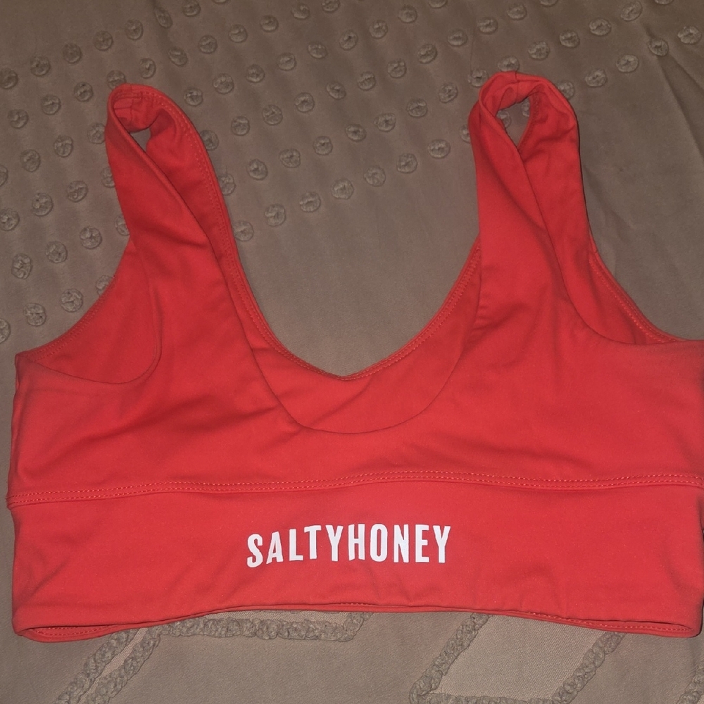 SaltyHoney Women's Red Sports Bralette